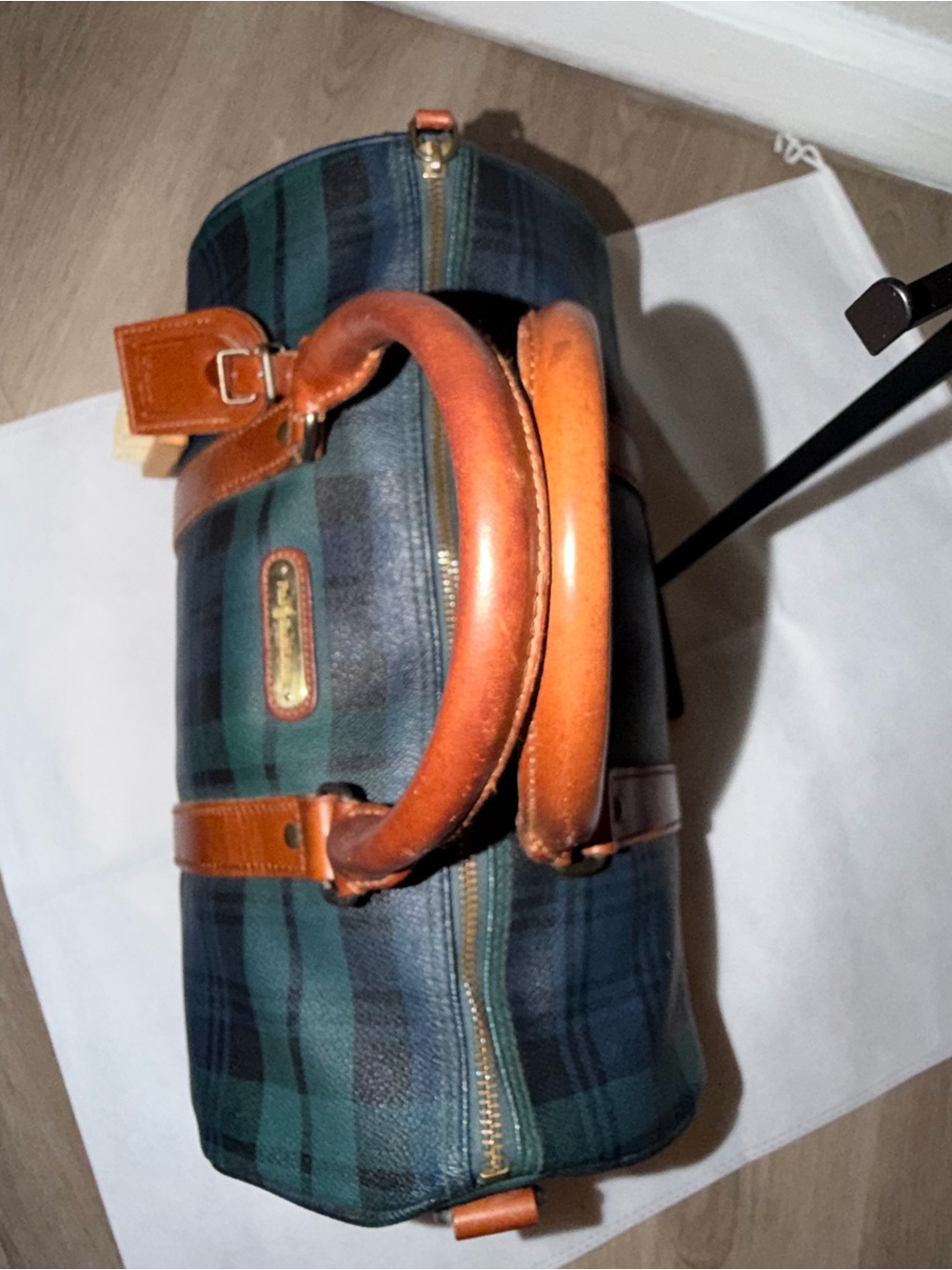 Vintage Polo Ralph Lauren Blackwatch Plaid Boston Bag - Picture 6 of 16